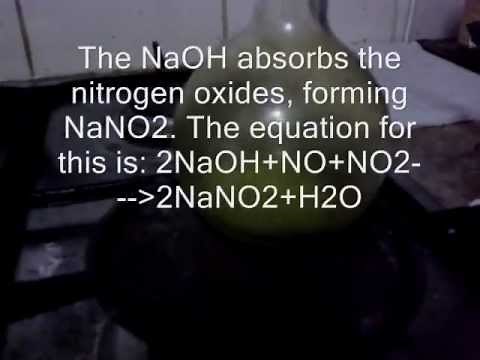 Preparation of sodium nitrite+ nitrogen oxides