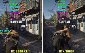 AMD RX 6600 XT 对比 RTX 3060 - 游戏测试视频