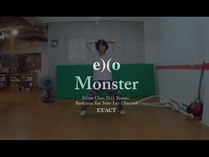 Monster by Exo Easy Mirrored Dance Tutorial 9 _ with Learning Korean~!