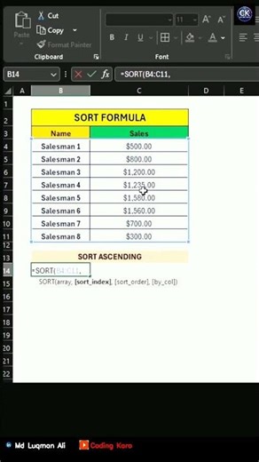 Stop Sorting Manually! Use This Excel Trick 😱 #excel