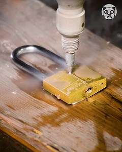 Cutting a lock using waterjet Partner: maibmfg | Crafty Panda