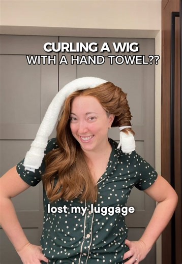 Heatless Curls with a Hotel Hand Towel