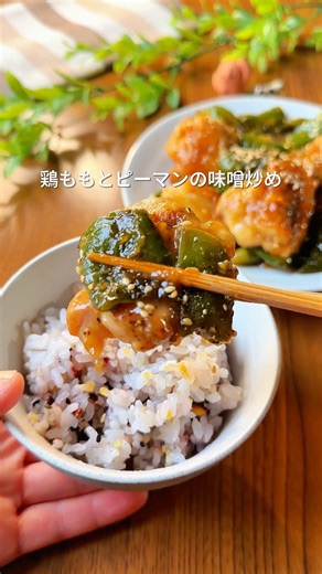 「今日はちゃんと作れそう」そんな日の鶏ピーマンの味噌炒め #簡単レシピ #まいにちごはん #料理 #今日の晩ごはん