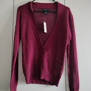 New York and Company Red shimmer Top