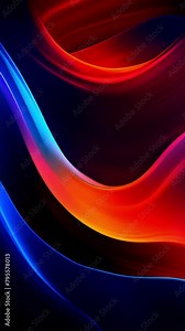 Seamless loop, Electric dance of neon waves, vivid backdrop, illuminated abstract background modern digital art.