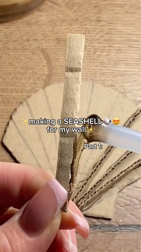 🪸🥹🐚 Making a mini SEASHELL for my wall ✨ Cardboard Craft | Tutorial #diy #cardboard
