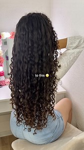 Before vs after wash - two totally different people 😅 #curlyhair #curlyhairroutine #longcurlyhair #curlsnstyle | Curly Hair & Style