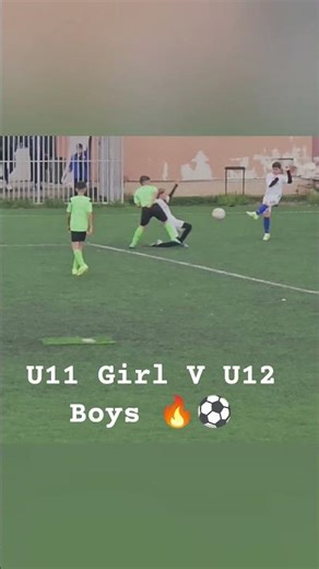U11 Girl Playing Against U12 Boys 🔥⚽ Amazing Performance!