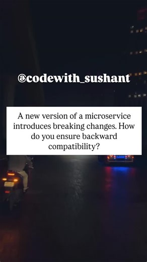 Sushant Kumbhar | Ensuring Backward Compatibility when introducing breaking changes in a Microservice: 1. API Versioning Introduce a new version of the API... | Instagram
