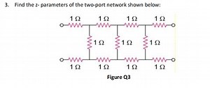 QuestionFind the z-parameters of the two-port network shown (a... | Filo