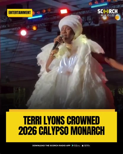 Terri Lyons delivered a deeply emotional performance to capture the 2026 National Calypso Monarch title at Dimanche Gras on Sunday night at the Queen’s Park Savannah. Performing “Blessings,” Lyons earned 263 points to secure her second crown, along with $1 million and a new Suzuki Vitara. Dressed in white, she began with a prayer for Trinidad and Tobago before shedding the train of her gown, loosening her headwrap to reveal long plaits and waving the national flag in a powerful appeal for unity 