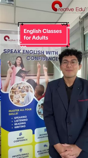 We also offer classes for adults. It’s never too late to learn and improve your English. Start your journey with us today! 📚✨ #creativeeduacademy #adultsenglishclass #english #languagecenter #englishcenter