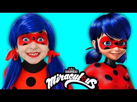 Kids Makeup Miraculous Ladybug Cosplay | Play with Doll and Magic Transform.