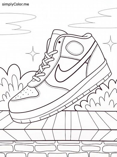 3 free Nike shoes coloring pages #coloringpages