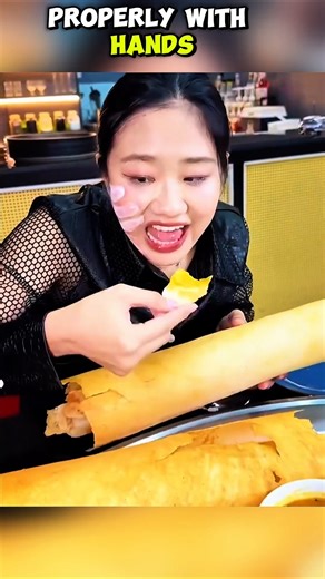 Chef’s Cute Lesson on Eating Dosa🥹#shorts