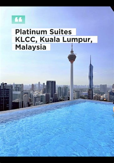 Platinum Suites Kuala Lumpur is one of the apartment-style accommodations you can choose when visiting Kuala Lumpur. Enjoy stunning pool views of KL Tower, Merdeka 118, and the KLCC Twin Towers. Spacious rooms, complete facilities, and easy access to the monorail. Perfect for families or trips with friends. #platinumsuites #klstaycation #hotelinKL #apartmentstay #infinitypool