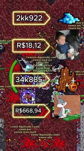 Caçando Rotten Golem na Soulwar - DIA 22 ⚔️💀🔥 #tibia #games #rottengolem