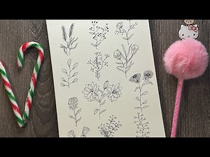 12 flower doodles you must know | Easy Floral drawing | beginner friendly