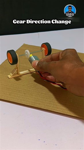 How Car Reverse Gear Works ⚙️ | DC Motor Gearbox Experiment