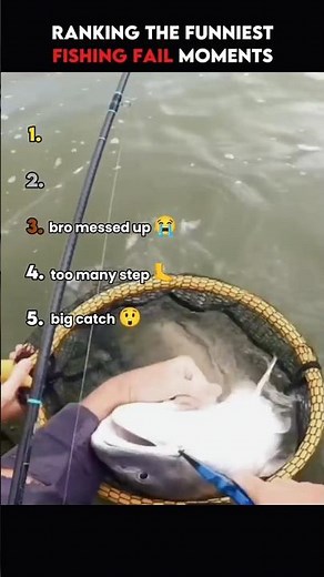 Ranking the Funniest Fishing Fail Moments 🎣😂 #shorts #funny #fishing