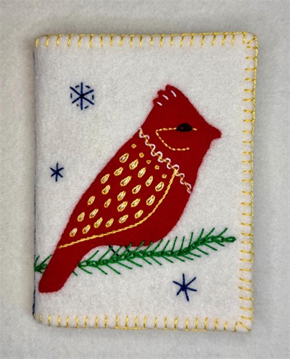 Red Bird Needle Book PDF Pattern: Wool Felt Appliqué and Embroidery - Etsy Australia