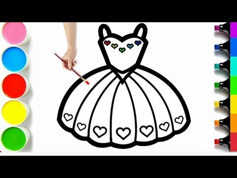 How to Draw a Pretty Dress 👗 | Easy Step by Step Drawing