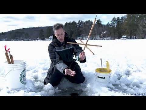 How to set a tip-up for ice fishing