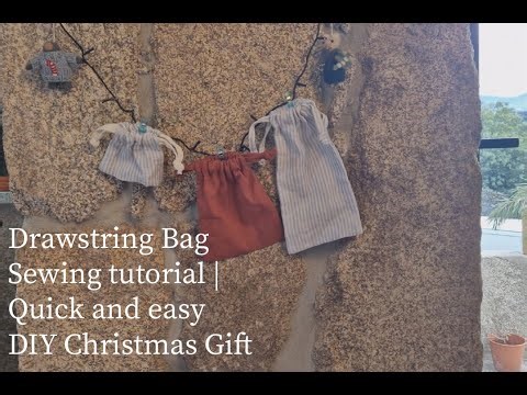 Drawstring Bag Sewing Tutorial | Quick & Easy DIY Christmas Gift🎄