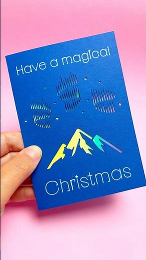 Magical Northern Lights Christmas Card Made with Cricut ✨🎄 Easy Holiday DIY! #cricut #cardmaking