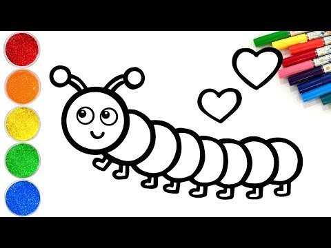 How to Draw a Cute Caterpillar | Easy Step by Step Drawing Tutorial