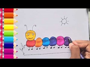 How to draw a worm easy step by step 🐛