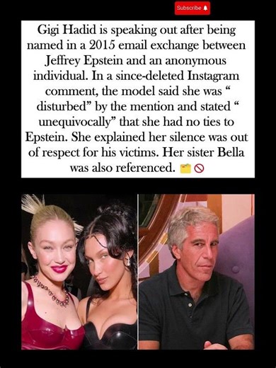 Gigi Hadid Responds to Epstein File Mention I Have Never Had Any Affiliation With That Disgusting ..