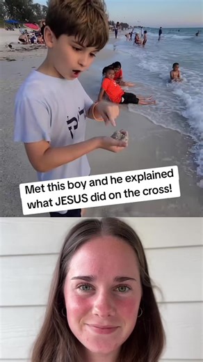 This little boy is PREACHING!🔥✝️ #christiantiktok #beach #kids #bible #Jesuslovesyou