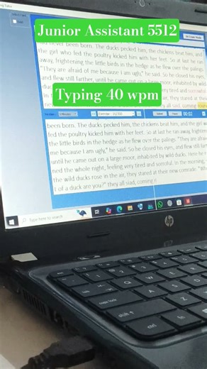 junior Assistant 5512 typing test on sony typing eng 40 wpm #ja5512 #typingstrategy #upssscpet
