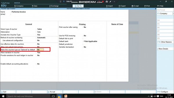 Performa Invoice In Tally Prime Under GST | Basic to Advance Level tally ?
