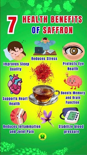 7 Health BENEFITS of SAFFRON #saffron #shortsfeed