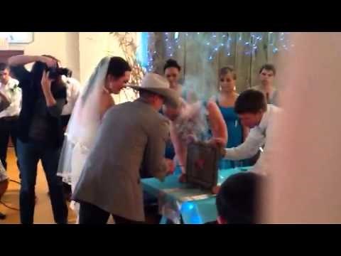 Montana wedding branding iron ceremony