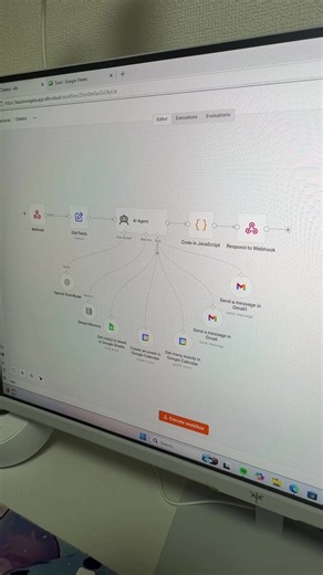 Building an AI Agent for my website 👀🤖 Need one for your business or want to learn how to build one? DM me! #AIAutomation #AIAgent #n8n #BusinessAutomation
