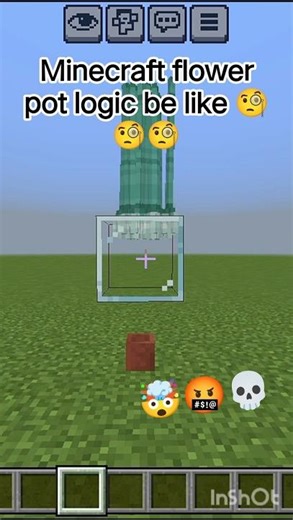 "Minecraft Flower Pot Logic 😂💀 #minecraft #gaming #shorts