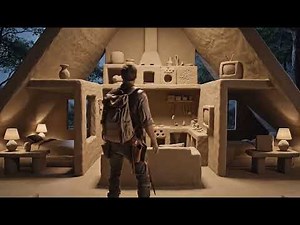 Building an A-Frame Clay House by Hand | Primitive Clay House Construction (Part 1)