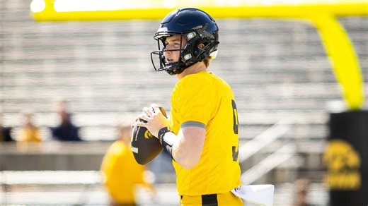 Iowa football spring open practice video: Quarterback Hank Brown