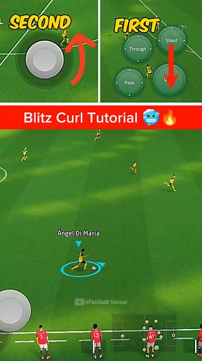 Blitz Curl Tutorial 🥶🔥 #efootball26 #konami #efootball #fblifestyle | eFootball Sensei