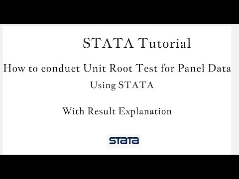 STATA Tutorial: How to conduct Unit Root Test for panel data using STATA