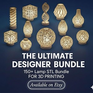 Paquete de más de 150 STL para lámparas, paquete de STL para impresión 3D, diseños modernos de lámparas imprimibles en 3D, decoración moderna para el hogar, archivos STL para lámparas artísticas, descarga digital - Etsy España