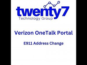 Portal: Change your devices E911 address from the Verizon OneTalk portal
