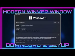 Modern Winver Window | Download & Setup | Techtitive