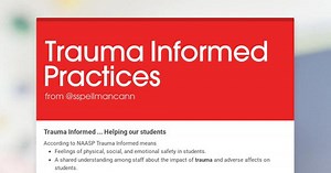 Trauma Informed Practices