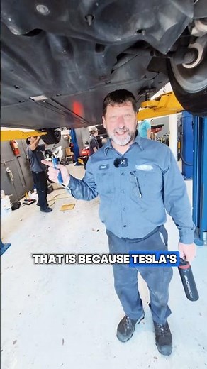 This Tesla came in for an oil change 😅