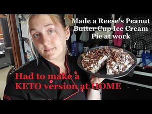 Delicious Keto Reese's Peanut Butter Cup Ice Cream Pie!!