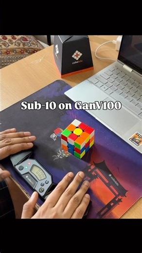 Sub-10 solve on GanV100 3x3 #rubikscube #cubing #speedcubing